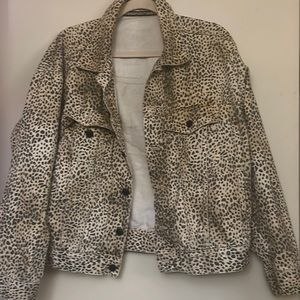 Alexander Wang oversized Medium Leopard jean jacket “Game”